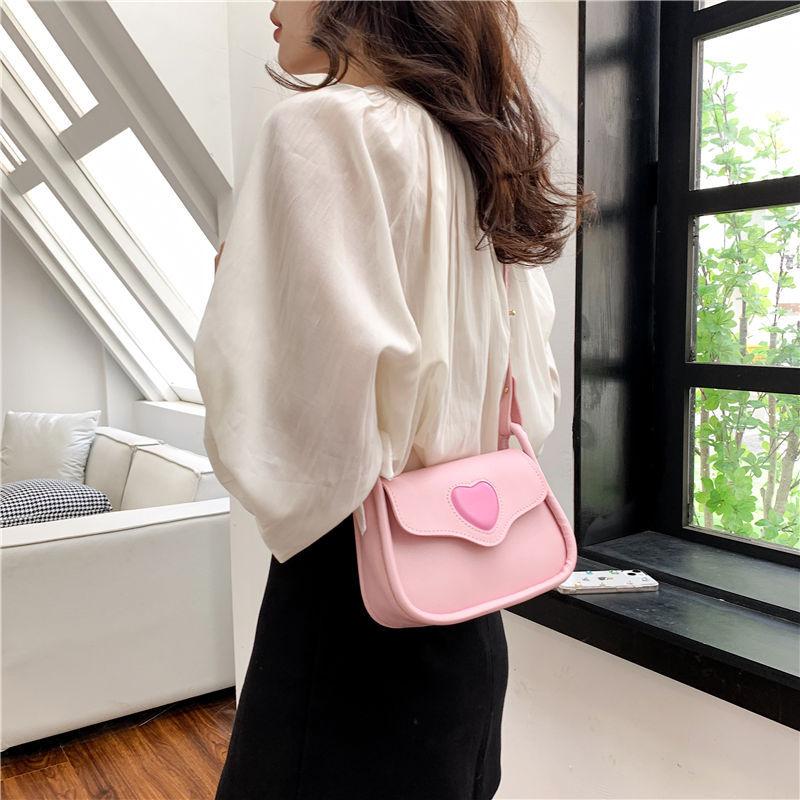 Hot Models Cute Lovely Women's Small Square Shoulder Bag Fashion Women's Crossbody Simple Women's Purse Handbag with Scarf