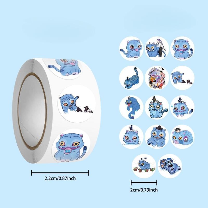 500Pcs/Roll Anime Kpop Demon Hunters Stickers Diy Scrapbooking Phone Luggage Skateboard Waterproof Decal Child Toy Gift