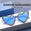 Candy Color Heart-shaped Sunglasses Sun-Protective Black Shades Glasses Outdoor Sunglasses