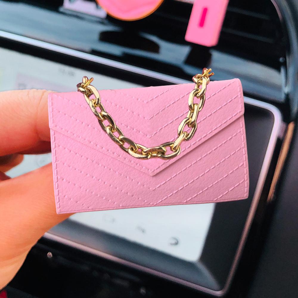 Car Air Outlet Aromatherapy Chain Bag Suit Lipstick Air Cushion High Grade Decorative Diffuser with 5ML Perfume Premium Gift