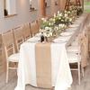 Parti Masa Örtüsü Jüt Kumaş Boho Stili Leke Tutmaz Ev Dekoru Kendin Yap El Sanatları Tekrar Kullanılabilir Masa Koruma Dekorasyonu Balo Ziyafet Masa Örtüsü