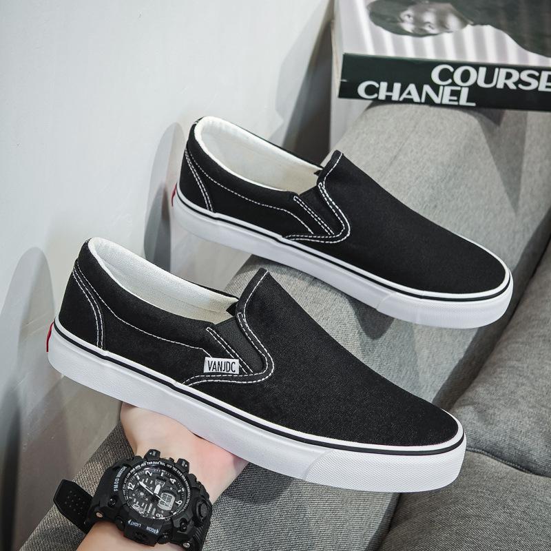 Spring new little white shoes trend one-pedal cloth shoes for men and women breathable casual couples canvas shoes