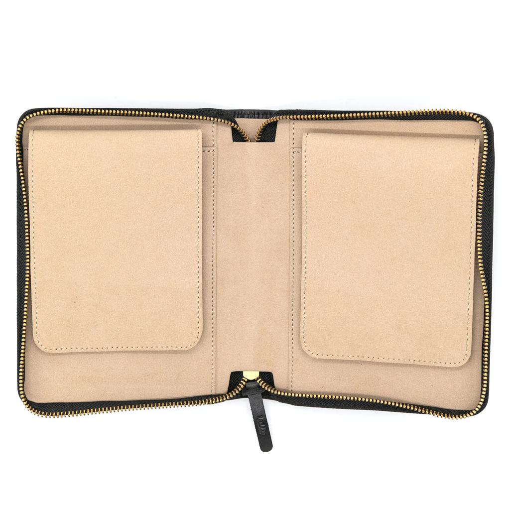 Luddite Garment Bag, Writer's Pencase, Vachetta Leather, Holds 10 Pens, Black