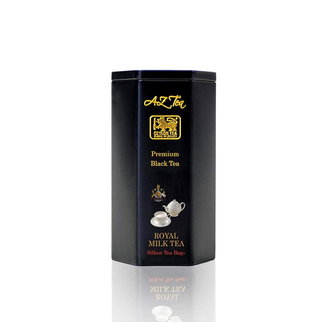 Premium-Geschenk mit 3 schwarzen Dosen AZ Tea Black Earl und Royal Milk Tea. Wird vom sri-lankischen Präsidentenpalast verwendet und unter Verwendung der höchsten Qualität hergestellt