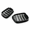 Front Hochglanz Schwarz Niere Motorhaube Gitter Grill Passend für BMW 5er E39 2001-2004