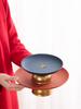Great Fortune Fruit Plate Home Living Room Ceramic Anti-slip Fruit Plate Light Luxury High-end Round Dried Fruit Snack Plate New