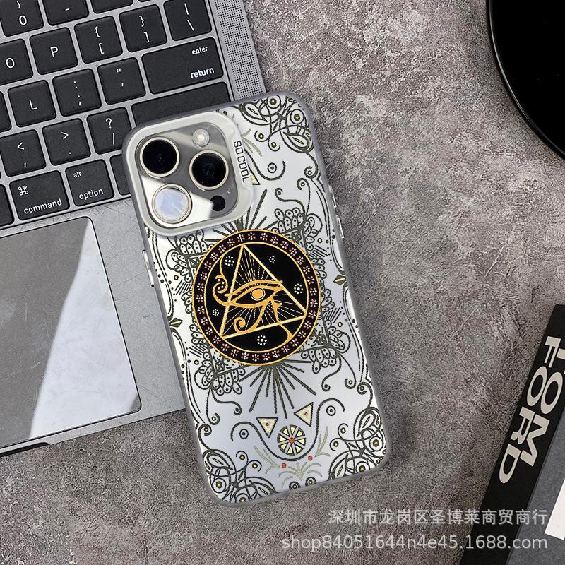 Patterned compass suitable for OPPOA97 colored silver shell OPPOA53 all-inclusive A58 anti-drop K9 creative REALME11PRO