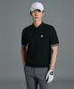 BEANPOLE GOLF [Heritage] Camiseta de Punto de Manga Corta con Cuello para Hombre con Textura Festoneada Verde