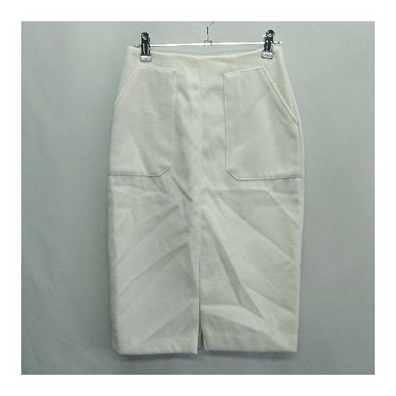 DHOLIC liner ruffle below the knee tight skirt size M white ladies E [Used]