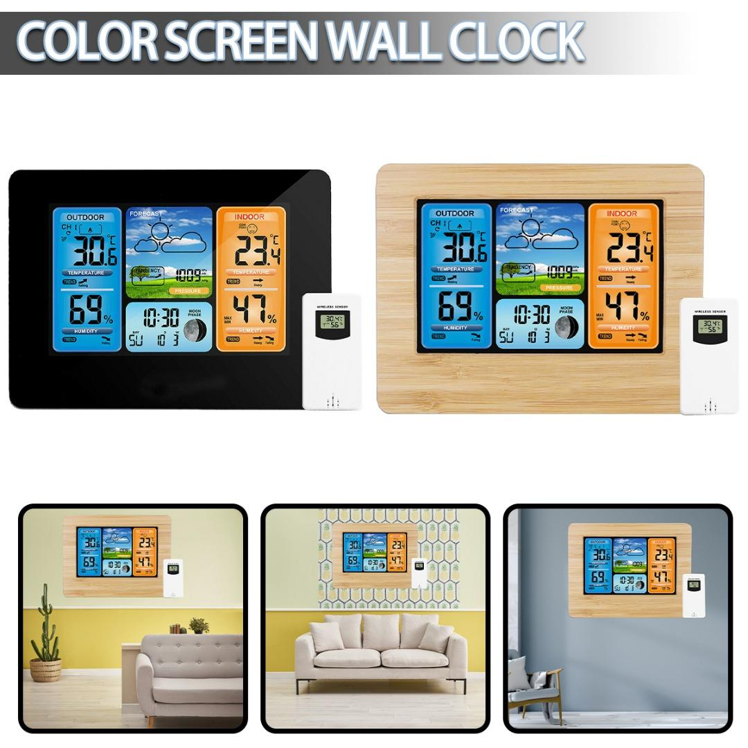 

Беспроводная метеостанция PDTO Беспроводной внутренний наружный термометр с атомными часами