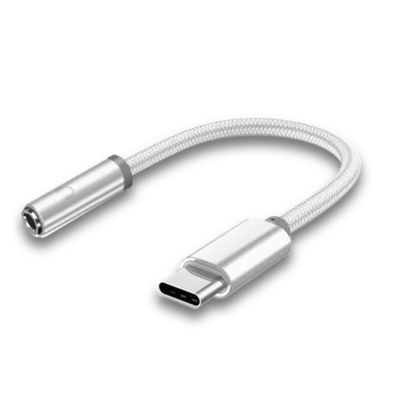 Portable Earphone Audios Adapter Cable Type C to 3.5mm Headphone Adapter USB C to 3.5mm Audios Dongle Cable Cord 12cm