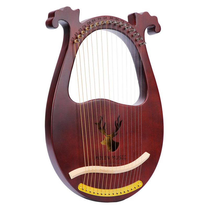 16 stīgu ziemeļbriežu arfa Pārnēsājama instrumenta