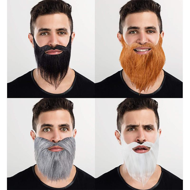 Fake Beard Dress Up With Elastic Rope Facial Hair Cosplay Fake Mustache For Stage Performance Holiday Masquerade Festive