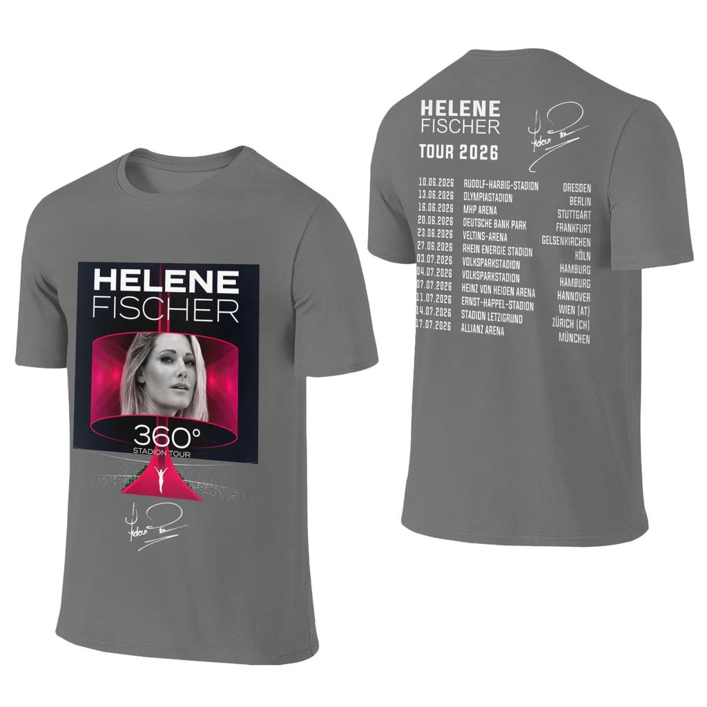 Men Women's Helene Fischer 360° Stadium Tour 2026 Graphic T Shirt Merchandise Funny Pure Cotton T Shirt Tee Clothing Classic