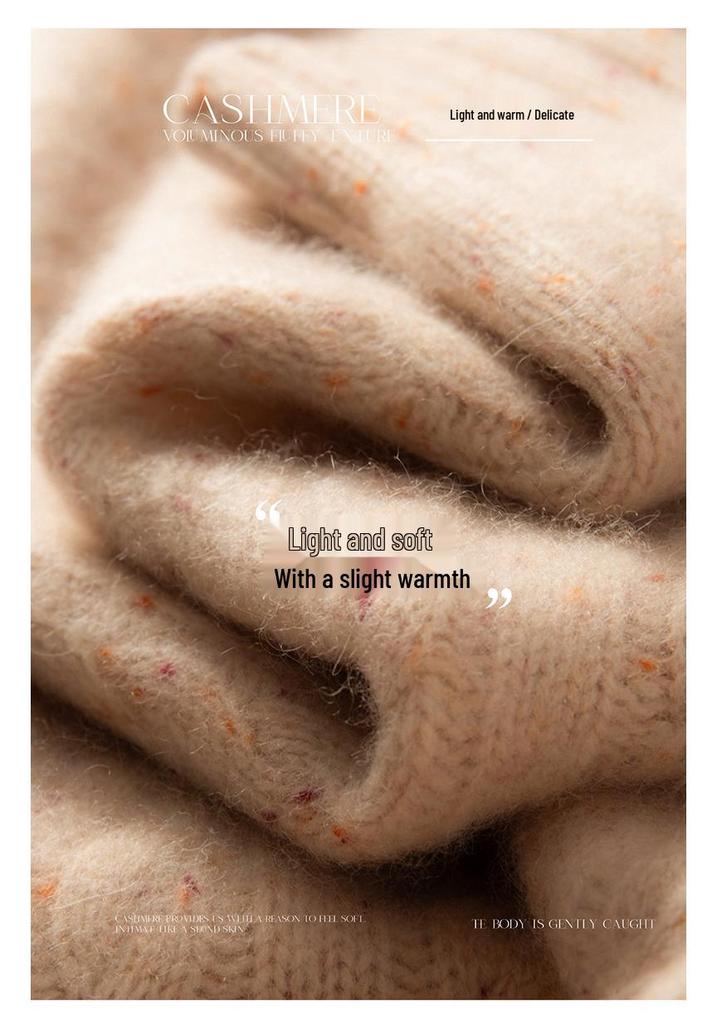 Lekasha Women's Cashmere Cable Knit Sweater - Loose Fit & Slimming Base Layer, Half-High Neck, Autumn/Winter.
