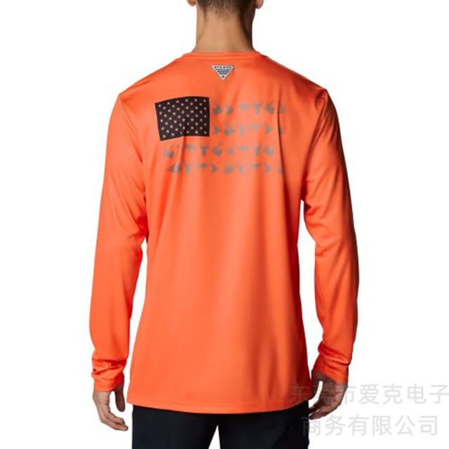 Colombia Pfg Fishing Suit Men's Long-sleeved T-shirt Summer Quick-drying Top Outdoor Sunscreen Breathable Fishing Suit