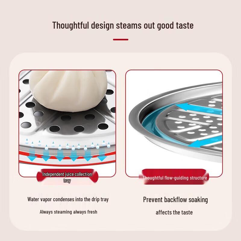 ASD Double-Layer Stainless Steel Steamer Pot 30CM