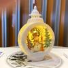 Snowman Lantern Ornament with LED Night Light for Christmas Decoration