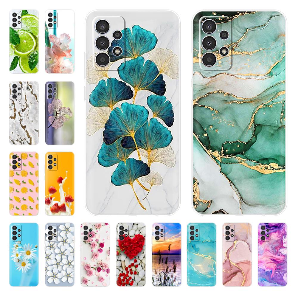For Samsung Galaxy A52 Case A52S A72 A32 Cover Cute Flower Clear Soft Phone Back Cover For Samsung A 72 32 52 Fundas Transparent