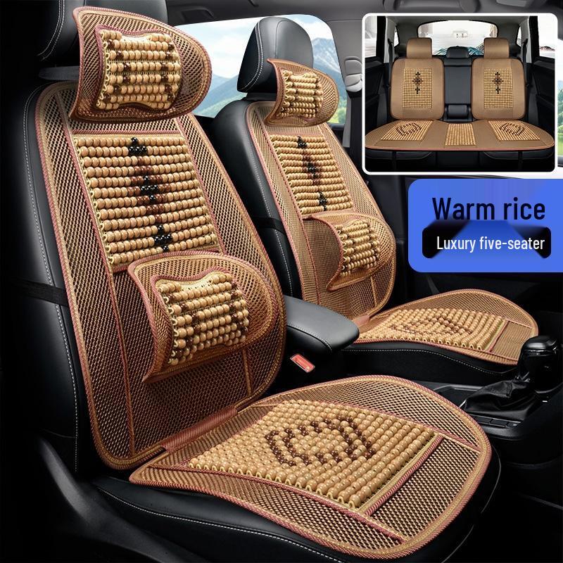 HANDUNYOU 3D Breathable Wooden Bead Car Seat Cooling Cushion