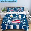 3PCS Football Club Emblem 3pcs Bedding,Including 3PCS Duvet Cover And 2pcs Pillowcases Perfect for Christmas,Ideal for Bedroom, Dormitory