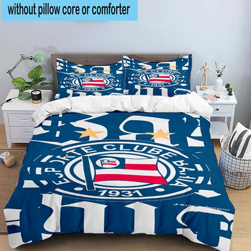 3PCS Football Club Emblem 3pcs Bedding,Including 3PCS Duvet Cover And 2pcs Pillowcases Perfect for Christmas,Ideal for Bedroom, Dormitory