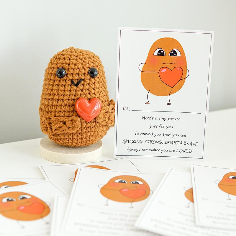 Cartofi croșetat Artificial Croșetat Cartofi Kit de jucărie Accesorii pentru birou Ornament de birou pentru cameră Decor pentru cameră pentru copii Decor pentru acasă