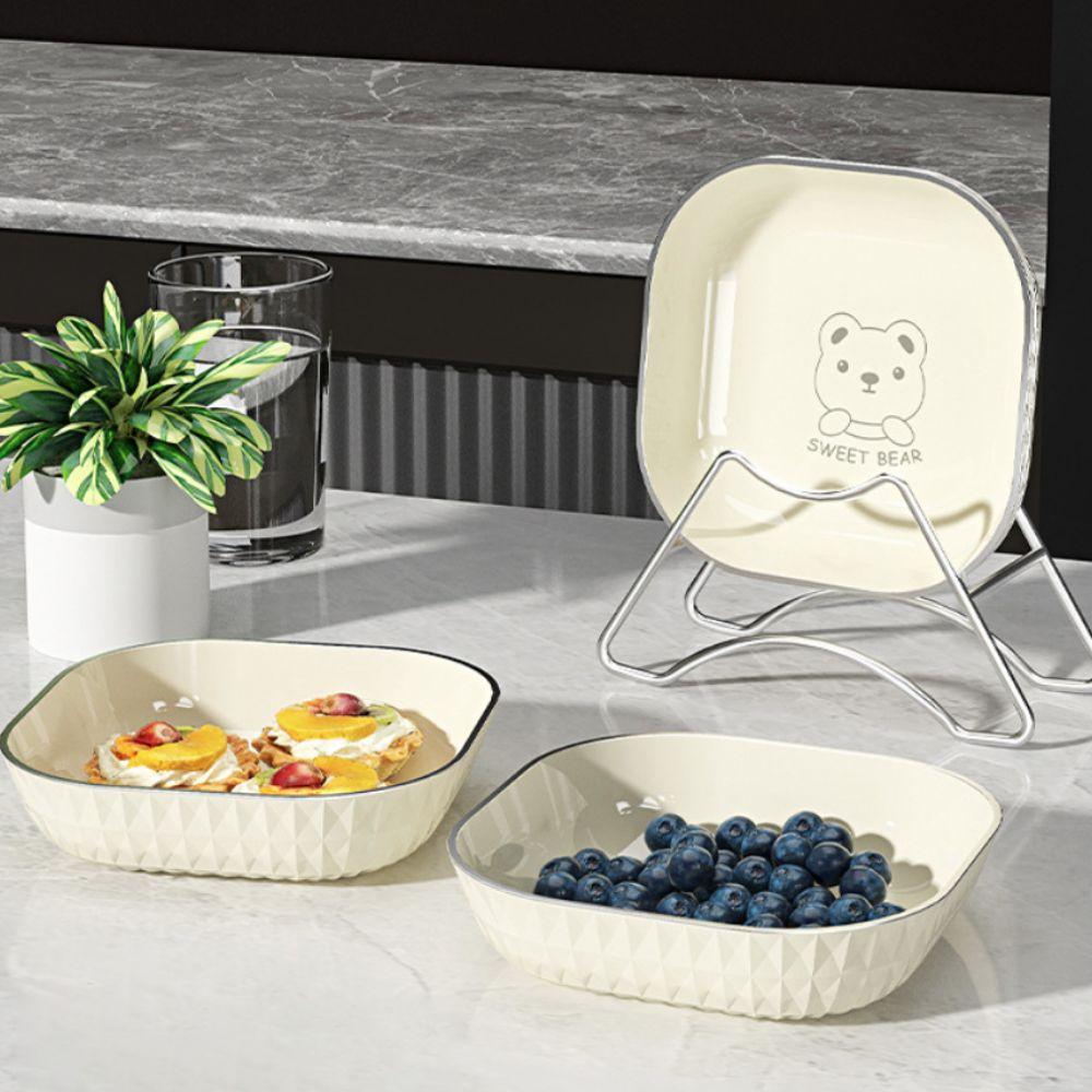 Square Fruit Plate PP Food Plate Multifunctional Spitting Bone Saucer Candy