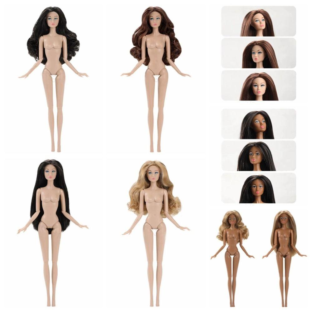 European Supermodel Nude Doll Dark Skin Action Figure Body Fashion 1/6 Doll Model  DIY Toys
