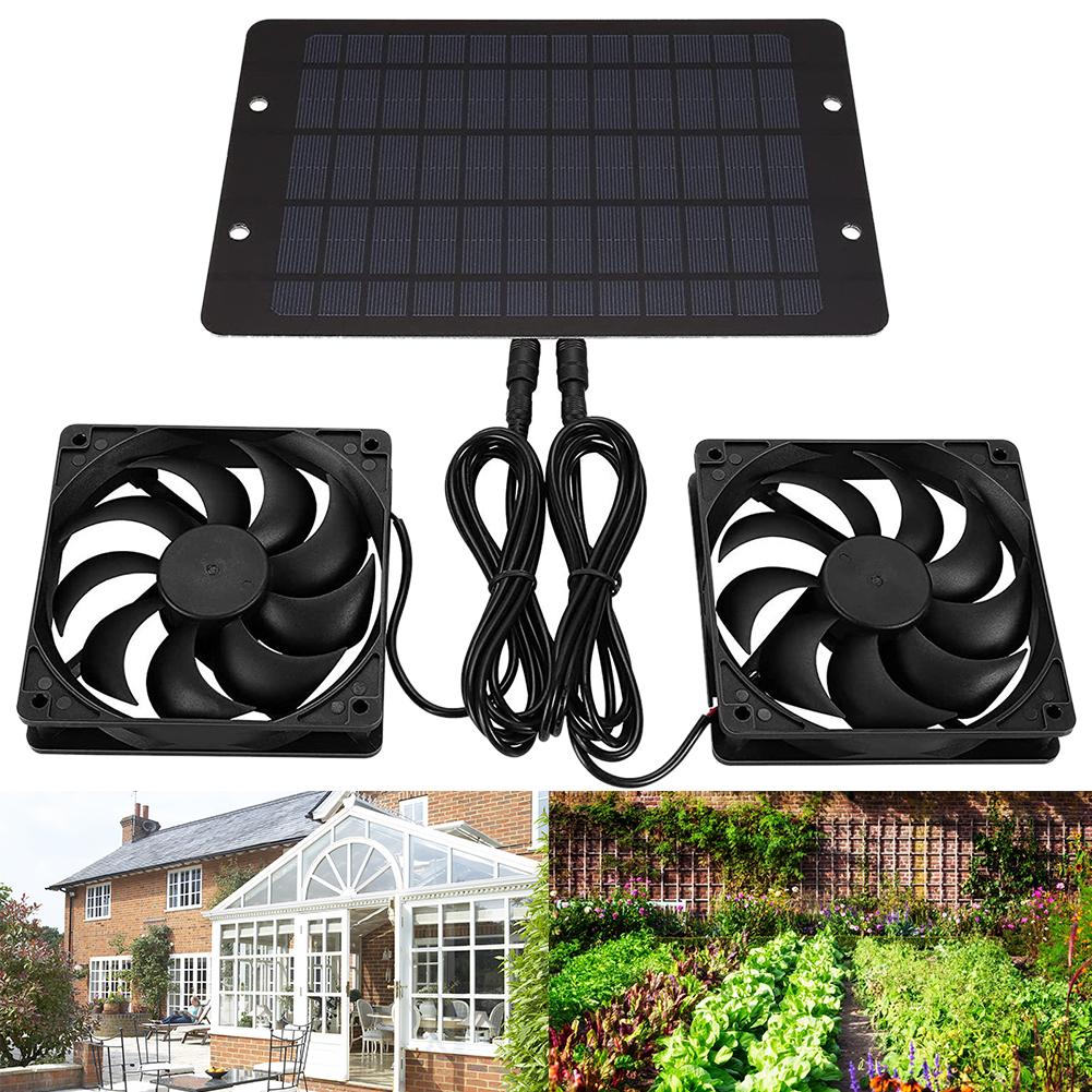 12V 10W Solarny Wentylator Wyciągowy Wodoodporny Mini Wentylator Panel Solarny Wentylator Ekstraktor Powietrza do Kurnika RV Szklarnia