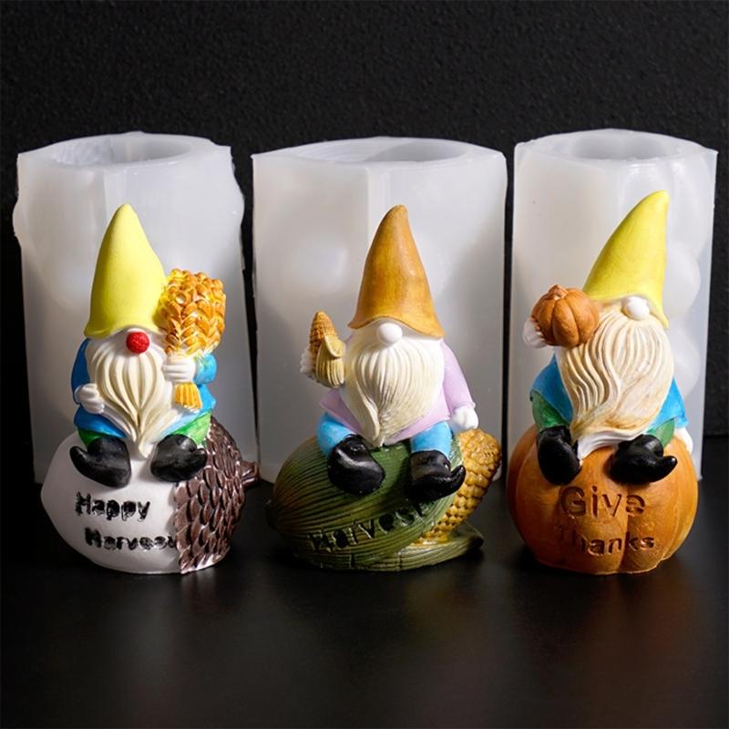 Flexible Resin Mold Dwarf Shape Ornament Molds Easy Releasing Silicone Texture for Epoxy Crafts Creative Wall Decoration