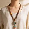 Tibetan Ethnic Sweater Chain Zen Bodhi Necklace: Unisex Retro Scenic Accessory