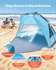Beach Tent Sun Shelter for 4 Person, Pop Up Beach Tent UPF 50+ Protection, Portable Sun Shade Canopy with Carrying Bag and Sand Pockets, Easy Setup