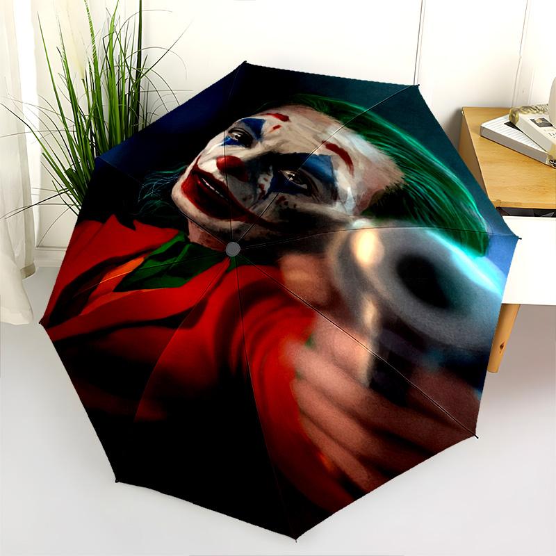 Joker Points Gun Folding Umbrella Portable 8 Paraphenoid Bones Umbrella Three Folds Sun Umbrella