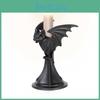 Decorative Bat Candle Holder Crafted From Resin Elegant Gothic Style For Festive Displays