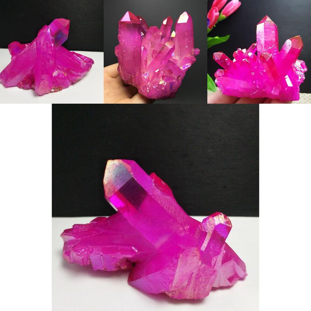 Exquisite Titanium Natural Druzy Quartz Cluster Crystal Red Geode Gemstone Specimen Decor For Elegant Home Accents