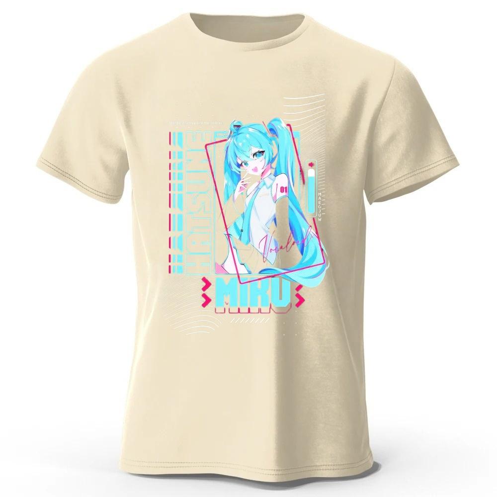 Japanese Virtual Idol Hatsune Miku High Quality Cotton Tshirt for MenWomen Daily Fashion Casual Comfort Large Short Sleeve