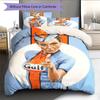 Cartoon-Muster Bettwäsche Steppbett-Set Bettbezug Kissenbezug Heimdekoration Geburtstagsgeschenk (1 Bettbezug + 2 Kissenbezüge, ohne Füllung)