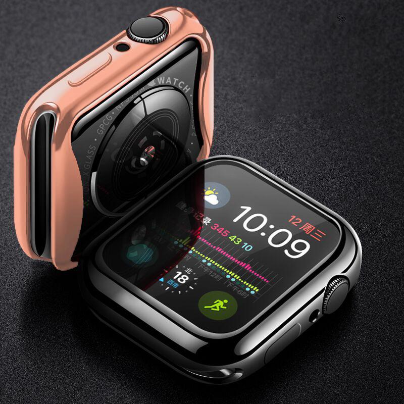 Cover for Apple Watch Case 45mm/41mm 44mm/40mm 42mm/38mm TPU Bumper Accessories Screen Protector iWatch Series 6 4 3 SE 7 8 Case