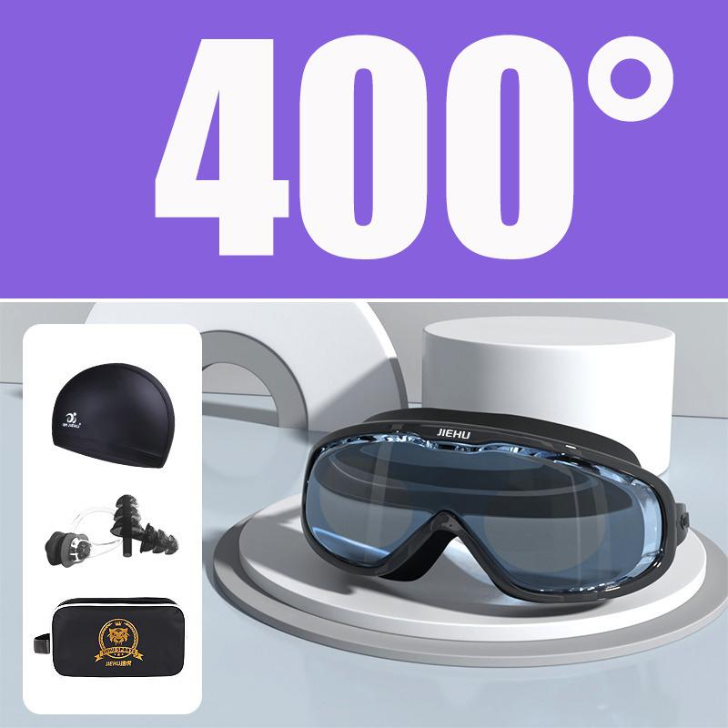 Myopie-Verschreibung -1,5 ~ -8,0 Grad Wasserdichte Anti-Beschlag-Silikon-Schwimmbrille mit Ohrstöpseln