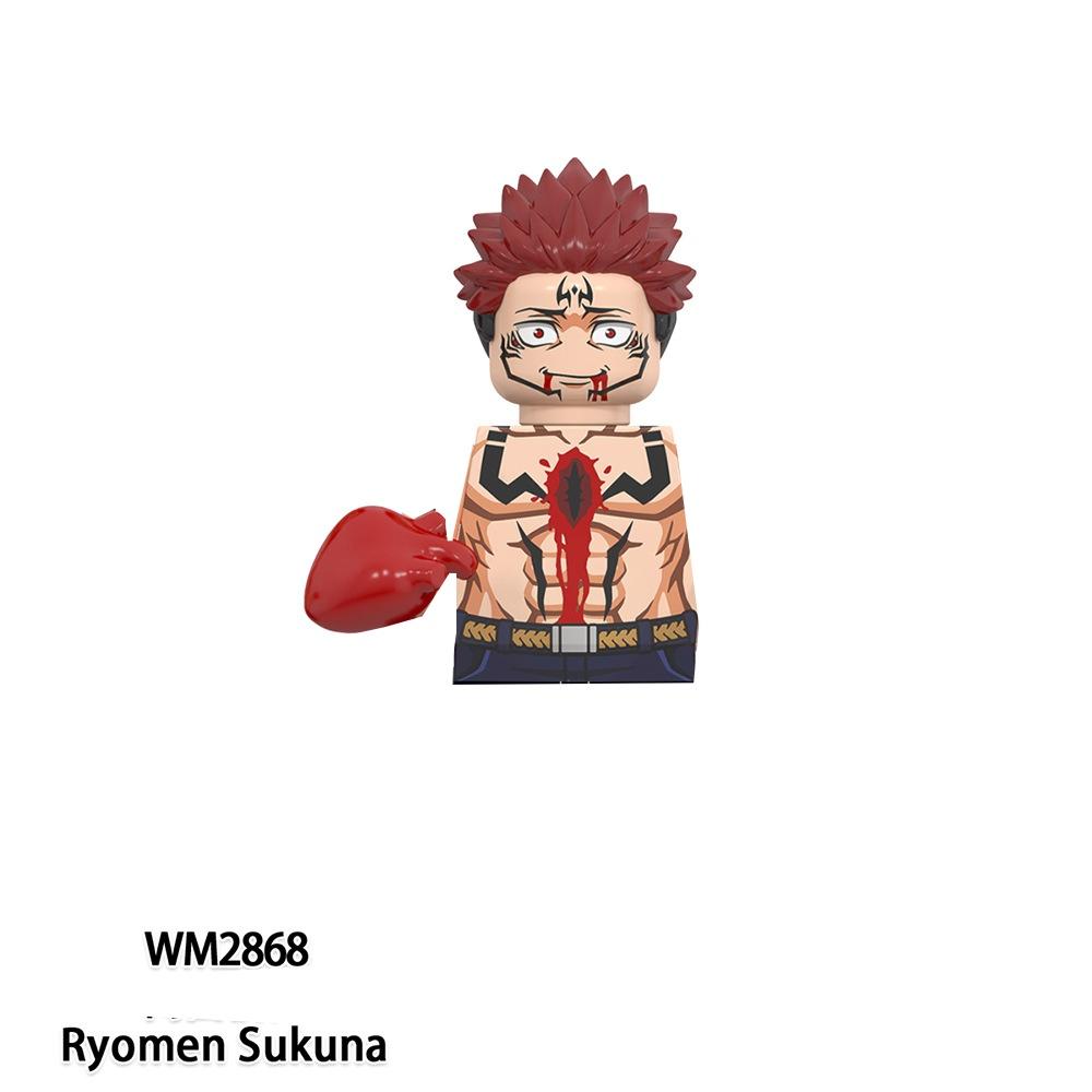 Jujutsu Kaisen Anime Cartoon Gojo Satoru Itadori Yuj Fushiguro Megumi Okkostu Yuta Building Blocks Mini Action Figures Kids Toy