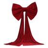 Red Velvet Bowknot: Large New Year & Christmas Decoration for Mall & Photo Background