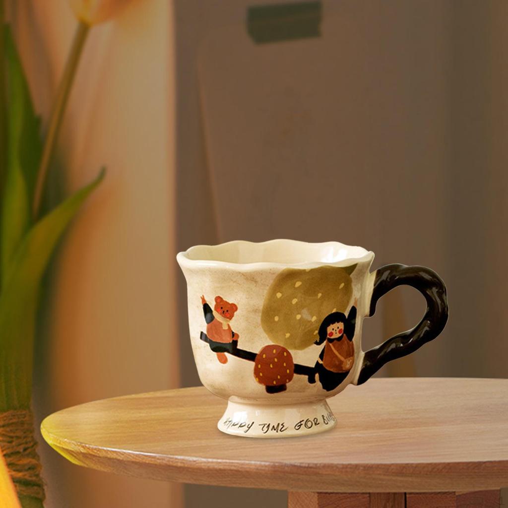 Keramický hrnek Šálek na čaj Roztomilé náčiní na pití Pohodlný úchop Opakovaně použitelný Mléko Káva pro Hotel