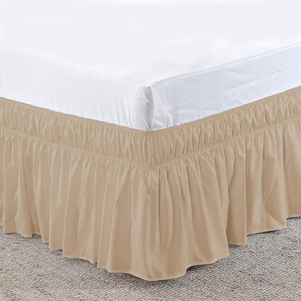 Universal Four Seasons Elastic Bed Skirt with Breathable Ruffle