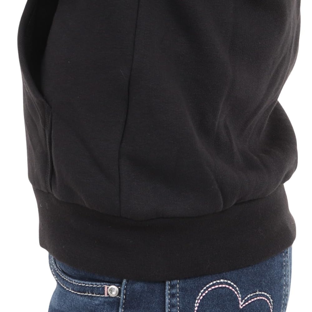 Adidas Essentials Linear Logo Hoodie ECK51 J130 Kids' Full-Zip Black/White (IC3584)