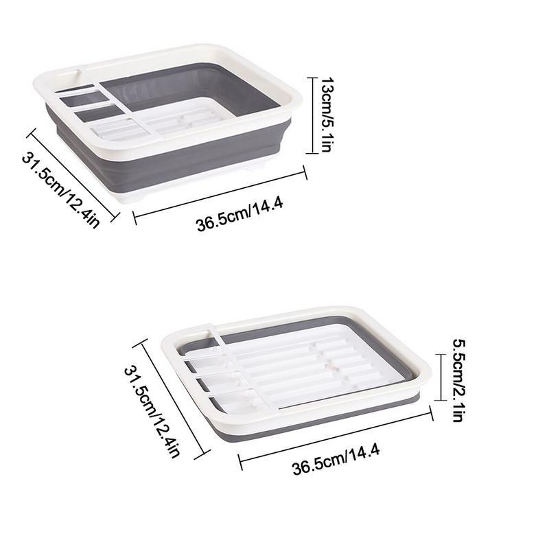New Foldable Dish Rack Kitchen Storage Holder Drainer Bowl Tableware Plate Portable Drying Rack Home Shelf Dinnerware Organizer