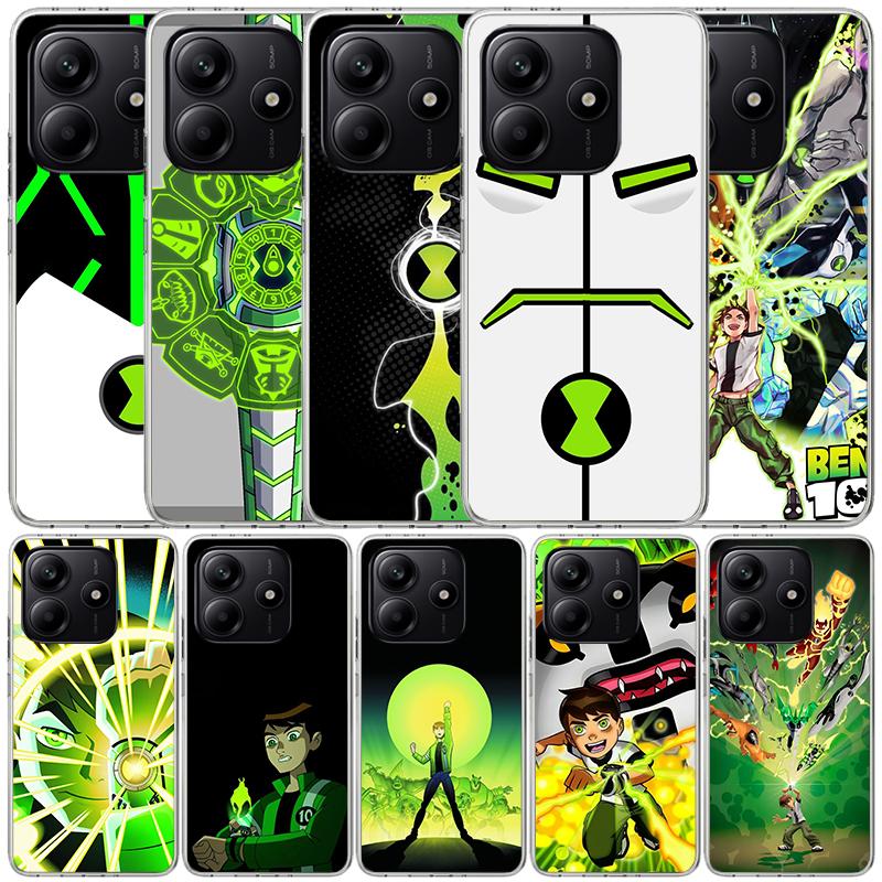 Cartoon Ben 10 Phone Case For Xiaomi Redmi Note 15 14 14S 13 12S 12 Pro Plus 11S 11 11T 11E 10S 10 + Soft TPU Back Cover Redmi N