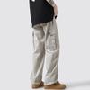Simple overalls men's spring and autumn new multi-pocket trend casual pants neutral wind loose straight trousers