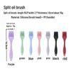 Silicone Cooking Utensil Set: Oil Brush, Scraper, Basting Brush, Ladle, Spatula, Tongs, Cream Spatula (Mini Set, One-Piece Design)
