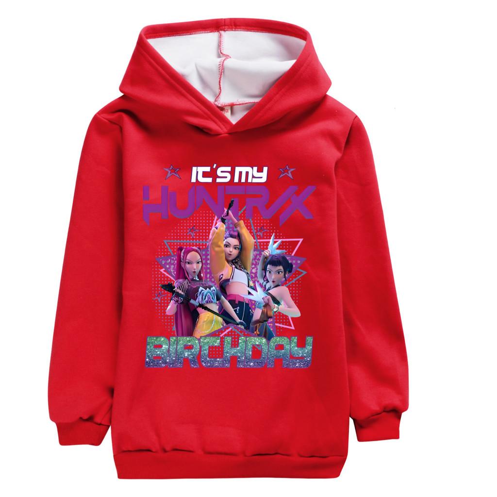 5001 Kinder Mädchen Kpop Rumi Zoey Mira Huntrix Samt Warmer Winter Hoodie